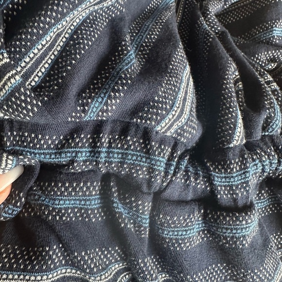 EUC Eddie Bauer Blue, Navy & White V-Neck Midi Crossover Dress SZ XL Super Cute - Picture 12 of 14